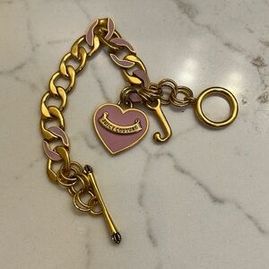 Juicy Couture VINTAGE Gold Puff Heart STARTER BRACELET (GD4GB21)